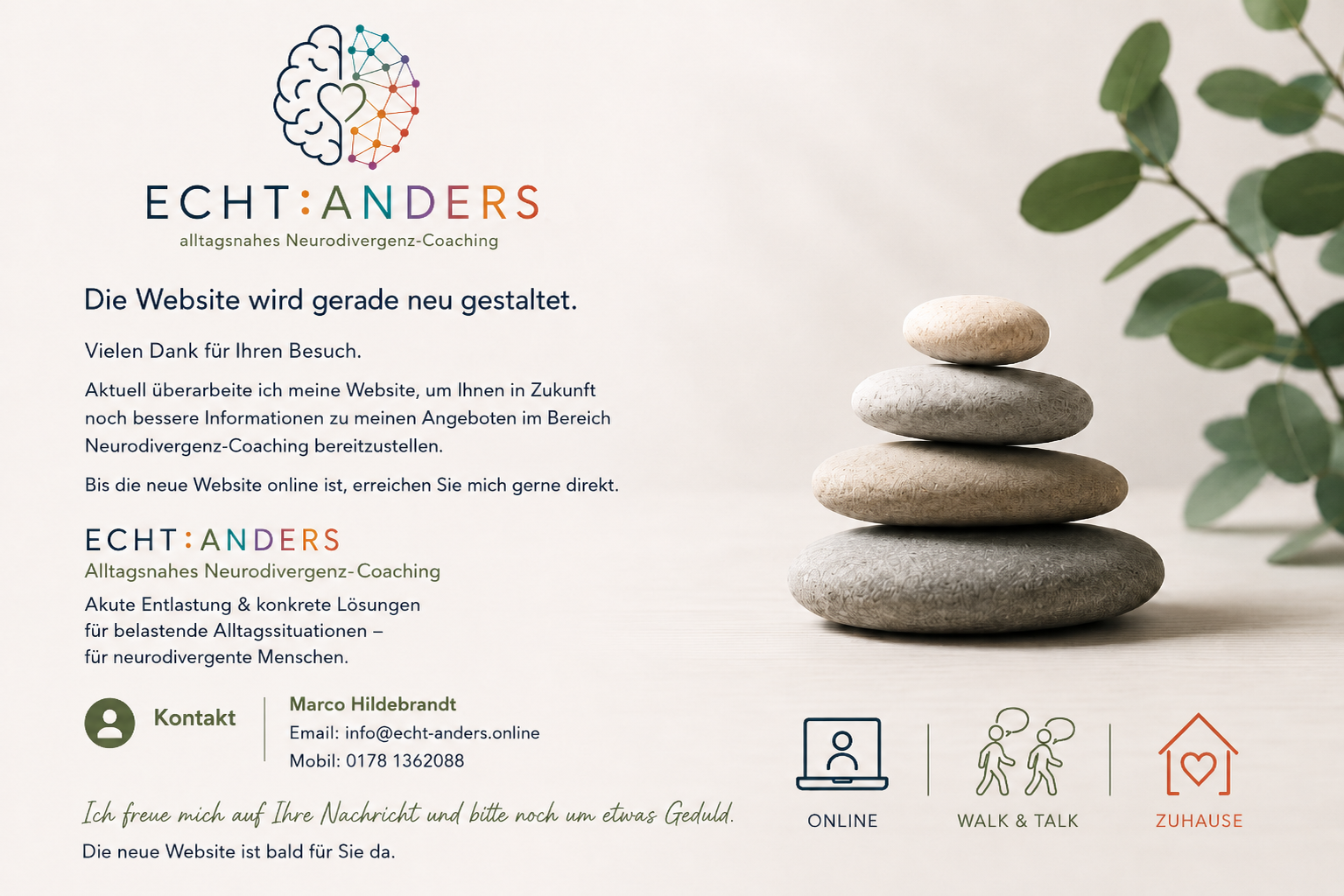 ECHT:ANDERS – Die Website wird gerade neu gestaltet